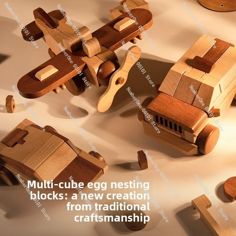 Luban lock assembled building block | Educational toys for boys, racing cars and airplane models