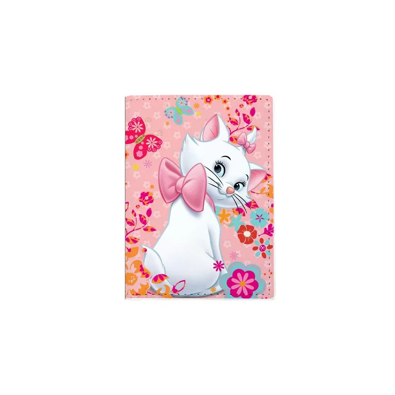 PU Passport Holder Anime Disney Marie Cat Ticket Passport Covers Travel Passport Protective Cover Id Holder Travel Accessories