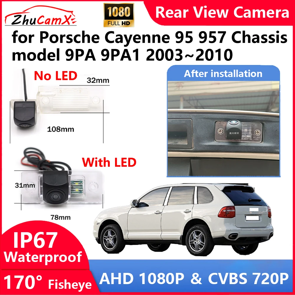 for Porsche Cayenne 95 957 Chassis model 9PA 9PA1 2003~2010 Backup Parking Reverse Rear view Camera  AHD 1080P