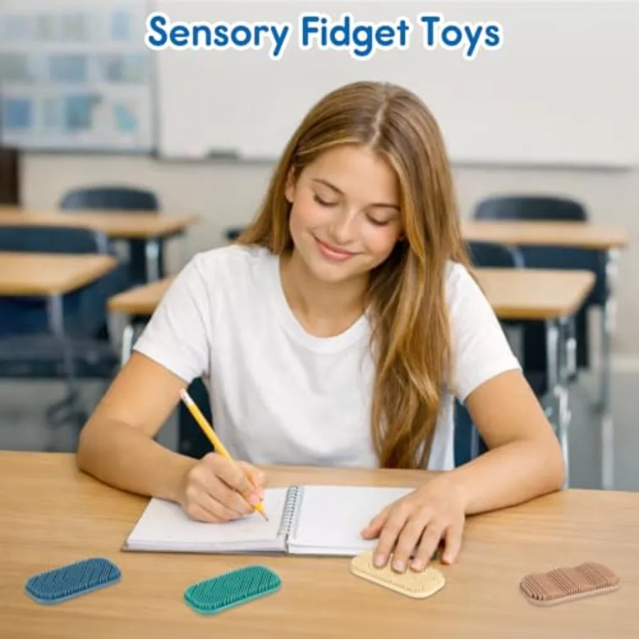 Quality Assurance Silicone Fidget Strips for and Adults with ADHD, Autism and Anxiety, Texture Relief Fidget Toys with Suction - view 5