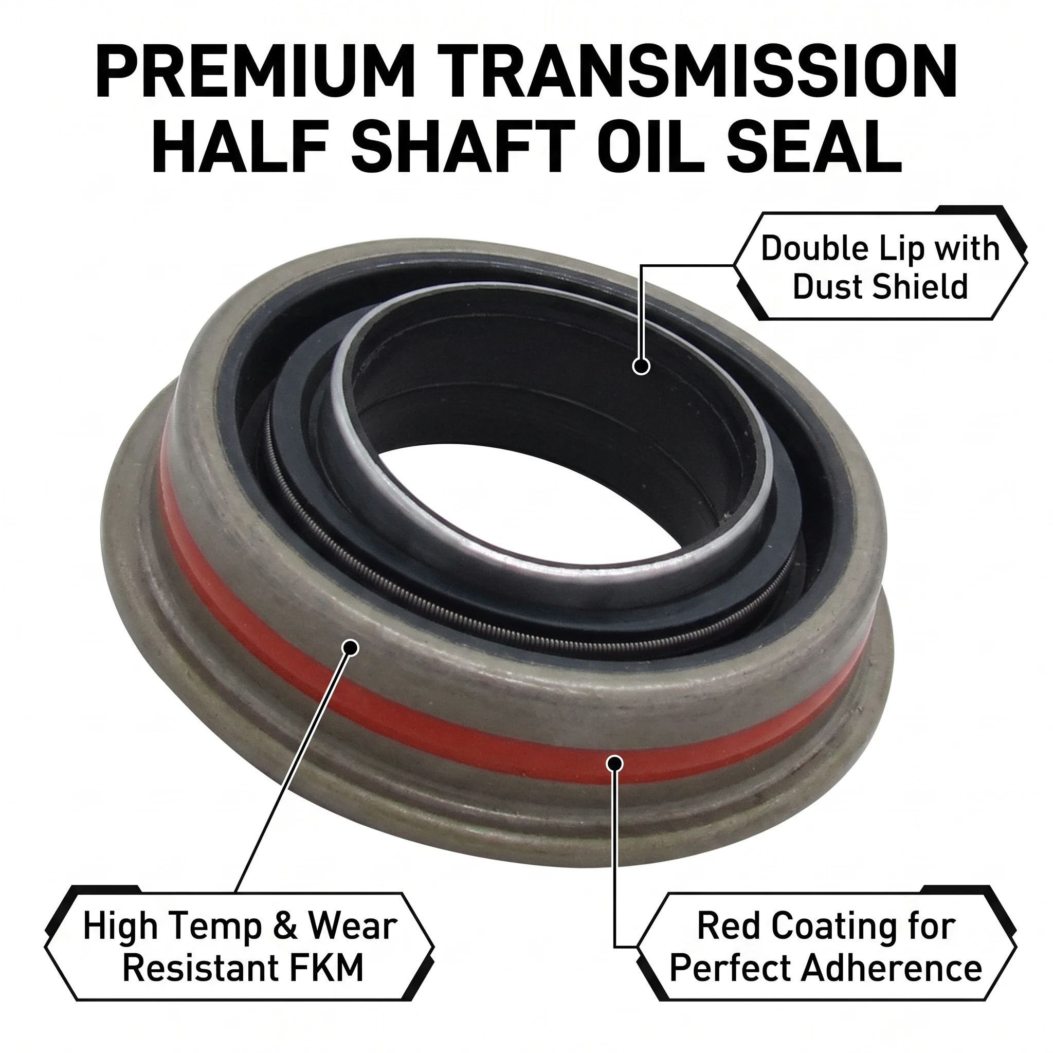 Transmission Half Shaft Axle Oil Seal GN1P7H260AA 2196407 For Ford Focus MK4 Kuga EcoSport 2018-2026 8AT 35x61x14mm FPM FKM