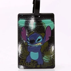 Cartoon Stitch High Quality Travel Accessories Luggage Tag PU Suitcase ID Addres Holder Baggage Boarding Tag Portable Label