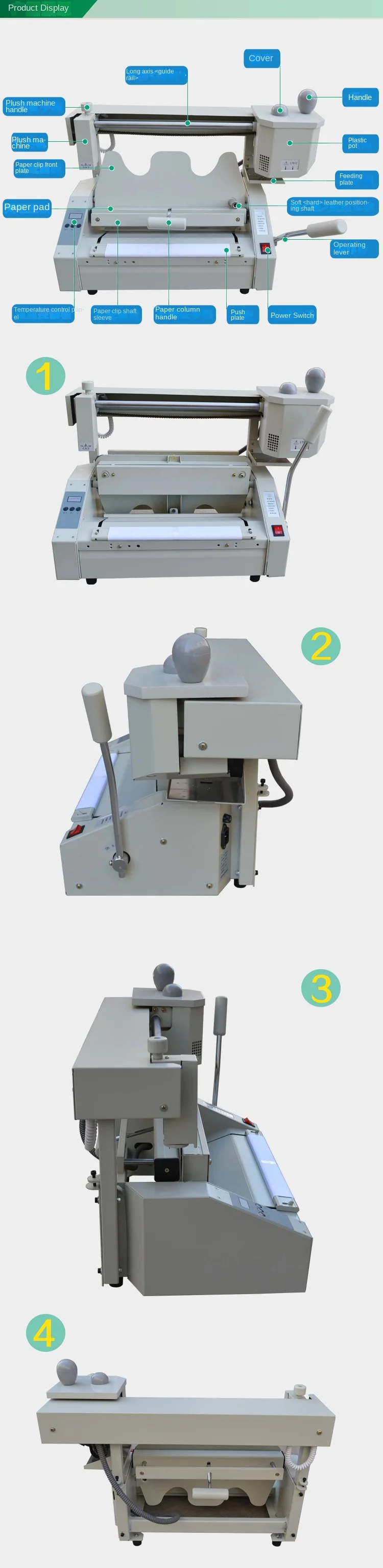 Jb-2 Glue Installed Machine A4 Tender Bookbinding Machine Hot Melt Binding Machine Text