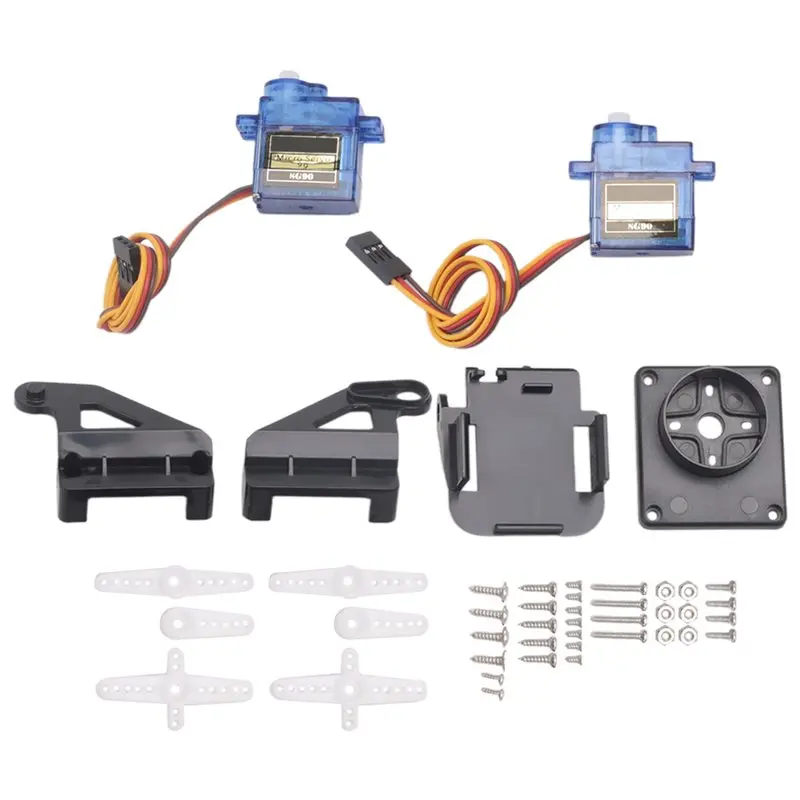 [LXYA68Z!] 1Set Dual Axle Servo Gimbal Anti-Vibration Camera Platform Mount PTZ Pan/Tilt With 2PCS 9G Servo For FPV Drone Assemb