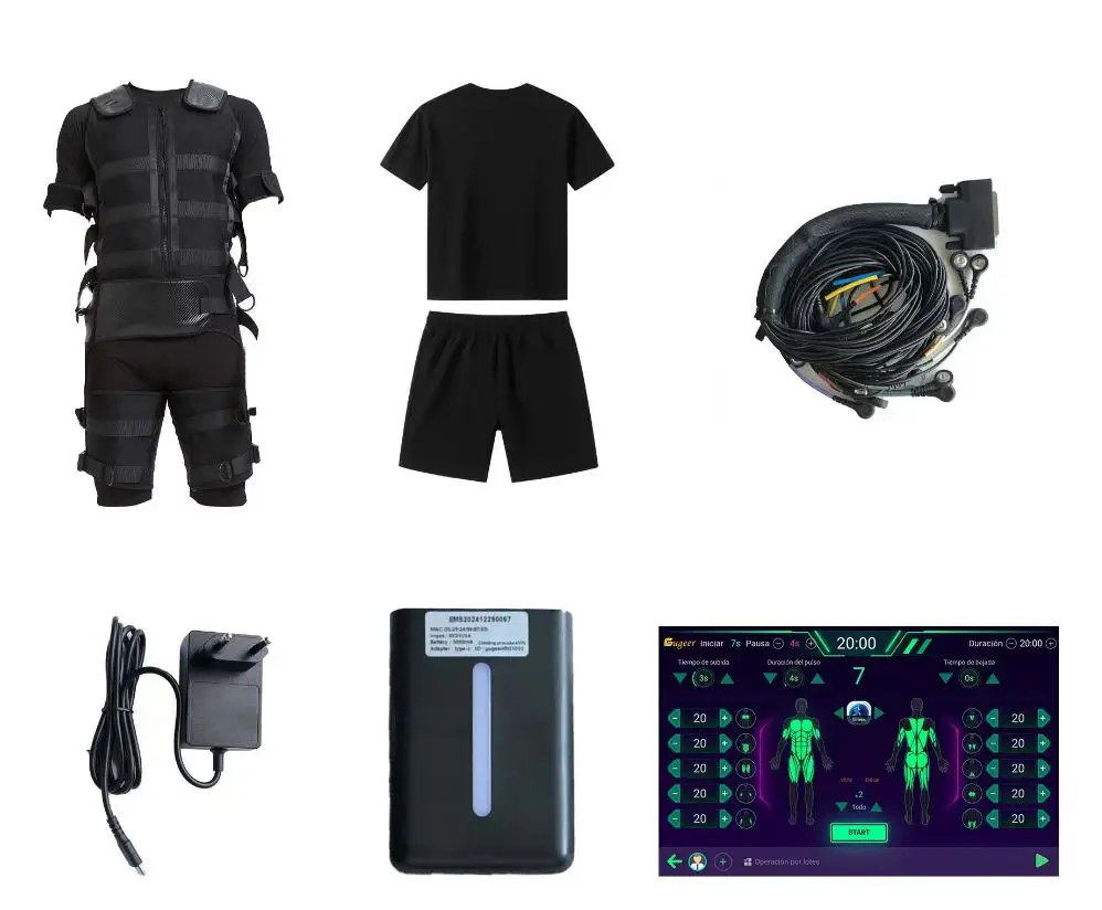 

gugeer full body muscle stimulation therapy ems exercise electrical stimulation wireless training ems suit
