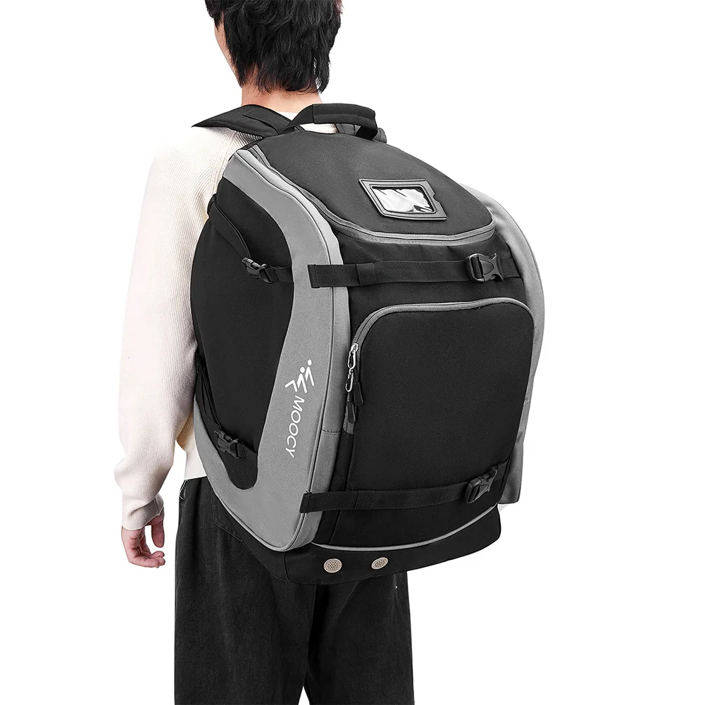 Zaino per scarponi da sci da 65 litri Zaino per abbigliamento per casco in tessuto Oxford di grande capacità Stivali Borsa per riporre abbigliamento per escursionismo e arrampicata