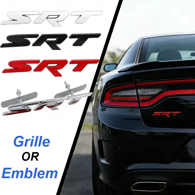 Car Front Grille Sticker Emblem Accessories For Dodge SRT Durango Ram Charger Viper Challenger Caliber Avenger Nitro Hellcat view 6