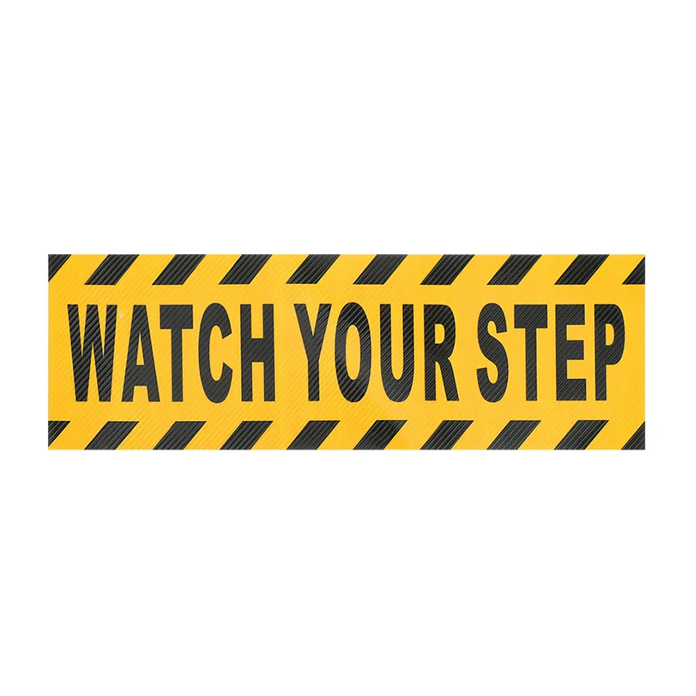 Watch Your Step Anti Slip Floor Stickers Self Adhesive Waterproof Safety Warning Decals for Indoor Outdoor Walkways Stairs