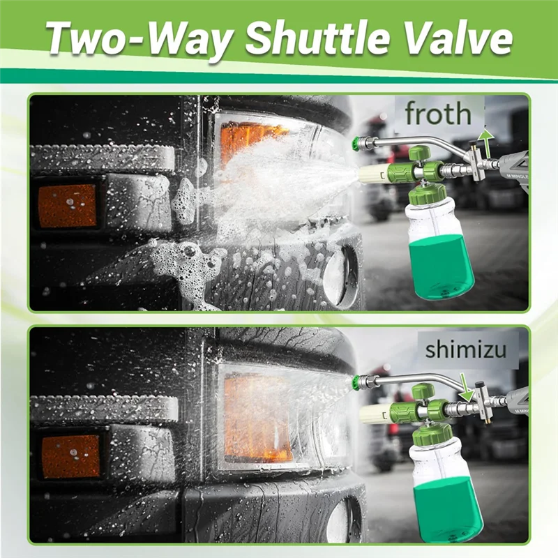 

Classy-Foam-Cannon With 5 Pressure Washer Sprayer Nozzles, Foam-Cannon Dual Connector Accessory,1/4 Inch Quick Connect