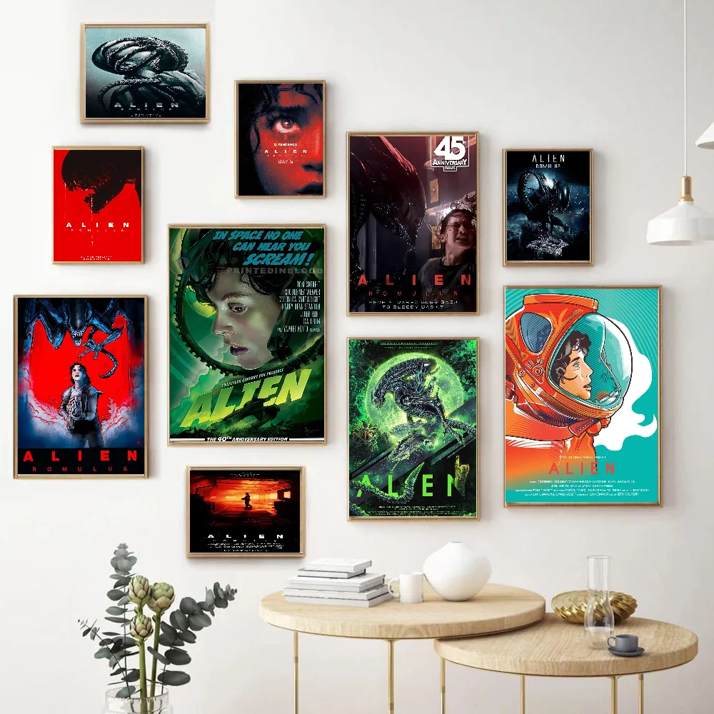 

Classic Sci-Fi Alien Movie DIY Sticky Poster Whitepaper Prints Posters Artwork Nordic Home Decor
