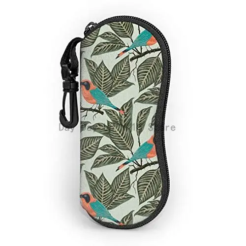 

Tropical Plants Sunglasses Soft Case Glasses Case For Women Men Ultra Light Neoprene Zipper Eyeglass Case