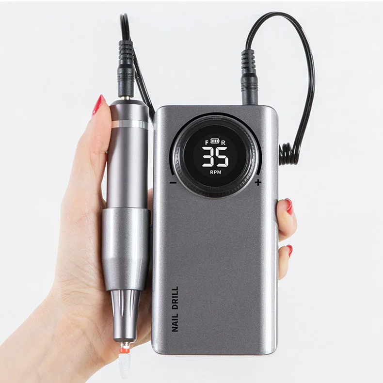 35000RPM Professional Manicure Pedicure Polishing Shape Tools Portable Rechargeable Electric Nail Drill Machine for Acrylic Gel