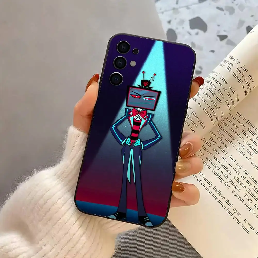 حافظة هاتف H-Hazbins H-Hotels Villain Vox-S لهاتف سامسونج S25، S24، S21، S22، S23، S30، Ultra، S20، Plus، Fe، Lite، Note، 10، غطاء أسود