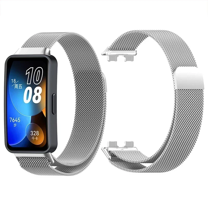 Mlianese Loop Strap For Huawei Band 8 7 Smartwatch Magnetic correa Wrist band Metal Stainless Steel Bracelet Huawei Band 6 strap