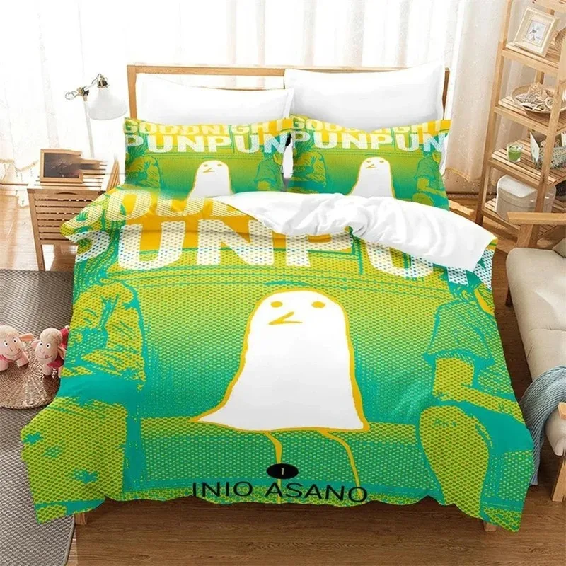 

Goodnight Punpun Oyasumi Bedding Set,Duvet Cover Comforter Bed Set Quilt Cover Pillowcase,King Queen Twin Size Boys Girls Adults