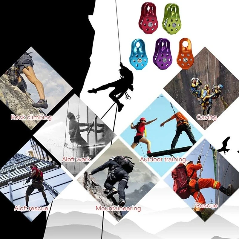 

Single Fixed Pulley 20KN For Rock Climbing Rappelling And Rescue Outdoor Mountaineering Sports Equipment Sheaves