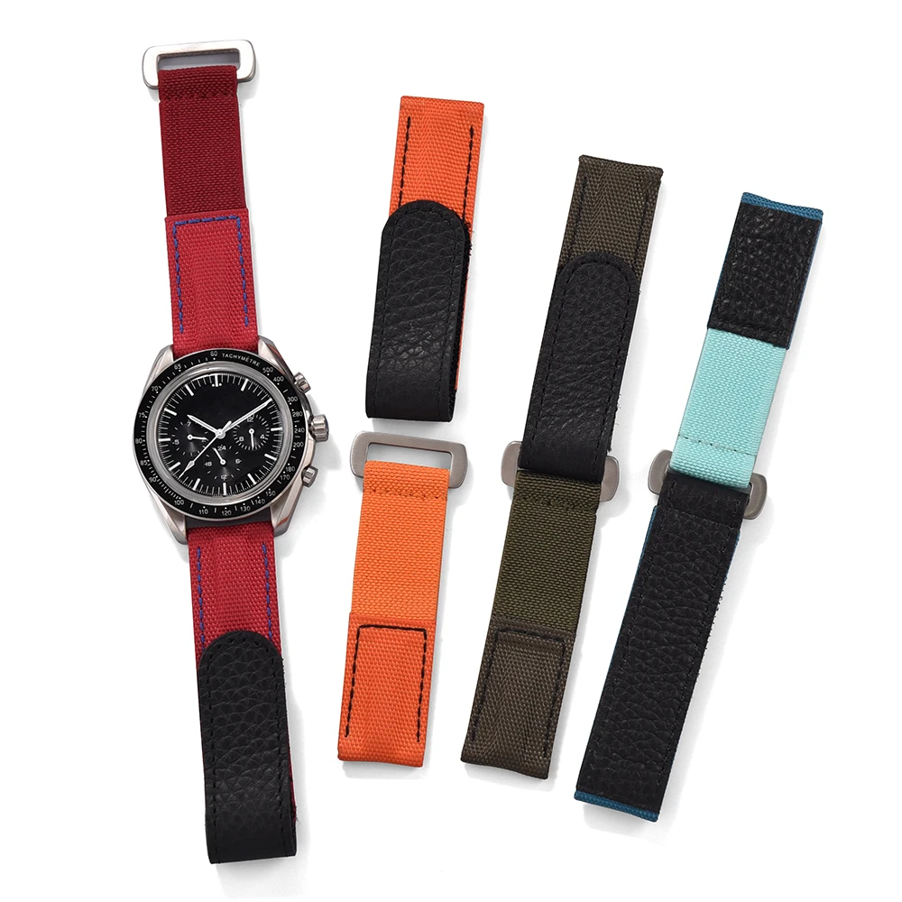 Upgraded 20mm Hook and Loop Quick Dry Watch Band Elastic Canvas Sailcloth Nylon Watch Strap for Garmin