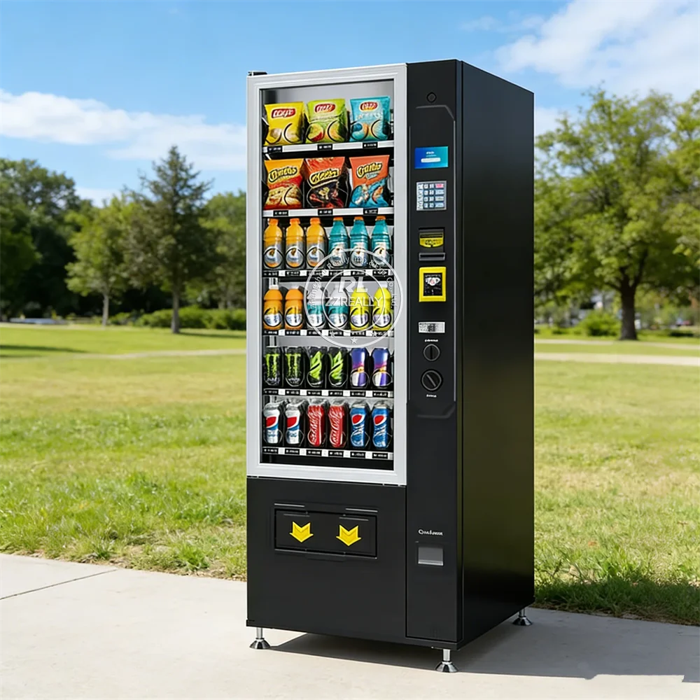 

Refrigerated Combo Beverage Snack Vending Machine Automatic Cold Drink Snack Self Service Equipment