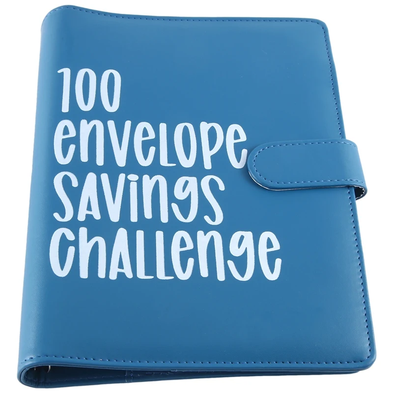 100 Envelope Challenge Binder Live Page Savings Challenges Binder, Budget Binder, Easy And Fun Way To Savemoney(Blue)