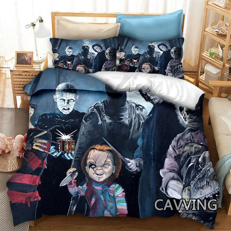 

Horror Movies Characters 3D Bedding Set Duvet Covers & Pillow Cases Comforter Quilt Cover Home Textile (US/EU/AU Sizes) K02