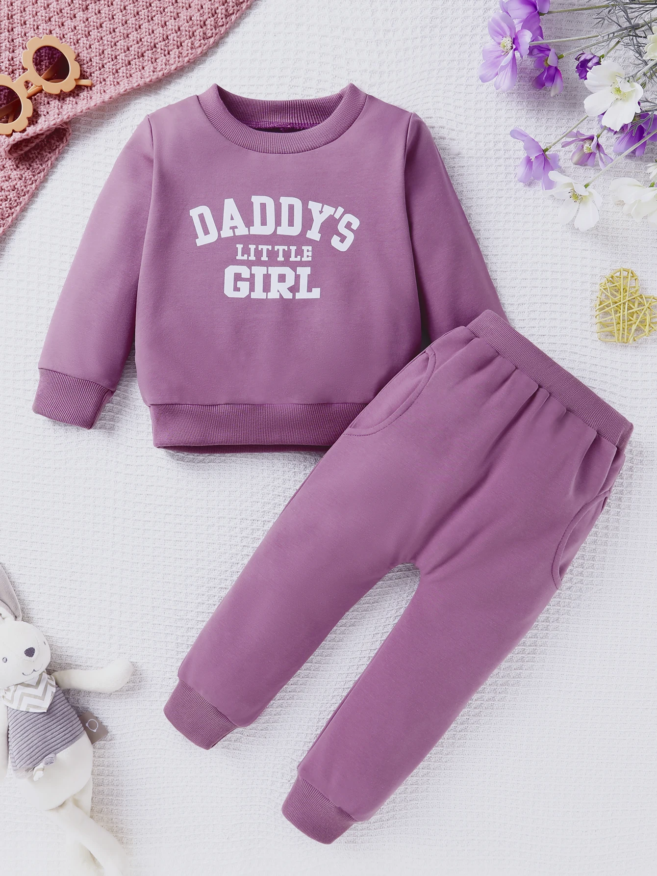 

Комплект одежды для маленьких девочек: толстовка и брюки, 2 предмета, детский спортивный костюм, повседневная спортивная одежда с буквенным принтом, осень-зима