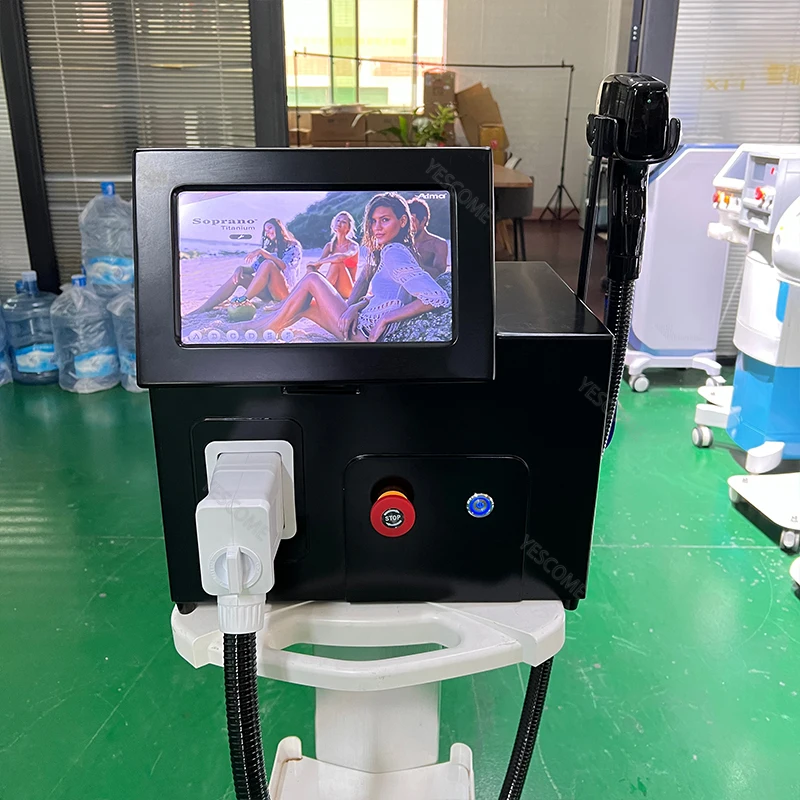 أفضل 3000 واط 808nm ديود آلة إزالة الشعر بالليزر الجليد البلاتين 755 808 1064 إزالة الشعر الليزر إزالة دائمة HAIIR الليزر