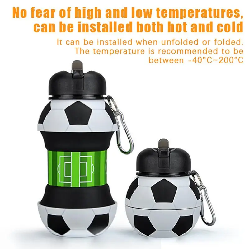 

Fold Water Bottle Cups Mug Outdoor Sports Basketball Football Baseball Tennis Golf School Leakproof Portable Kids Water Bottle