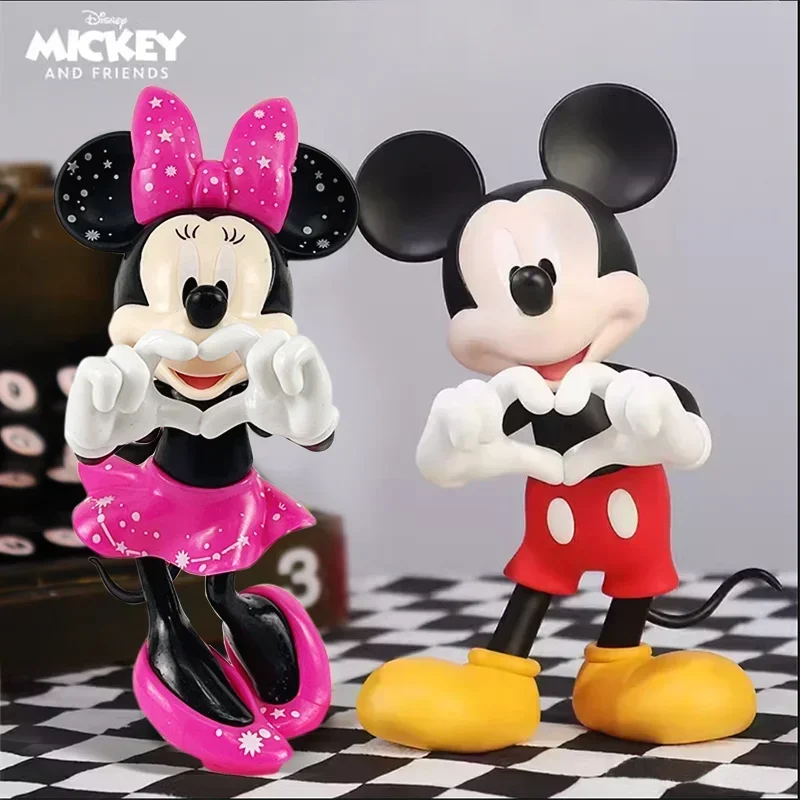 Disney Minnie Mickey Mouse Tide Play Hand-made Doll Engagement Wedding Cake Decoration Couple Gift children Doll