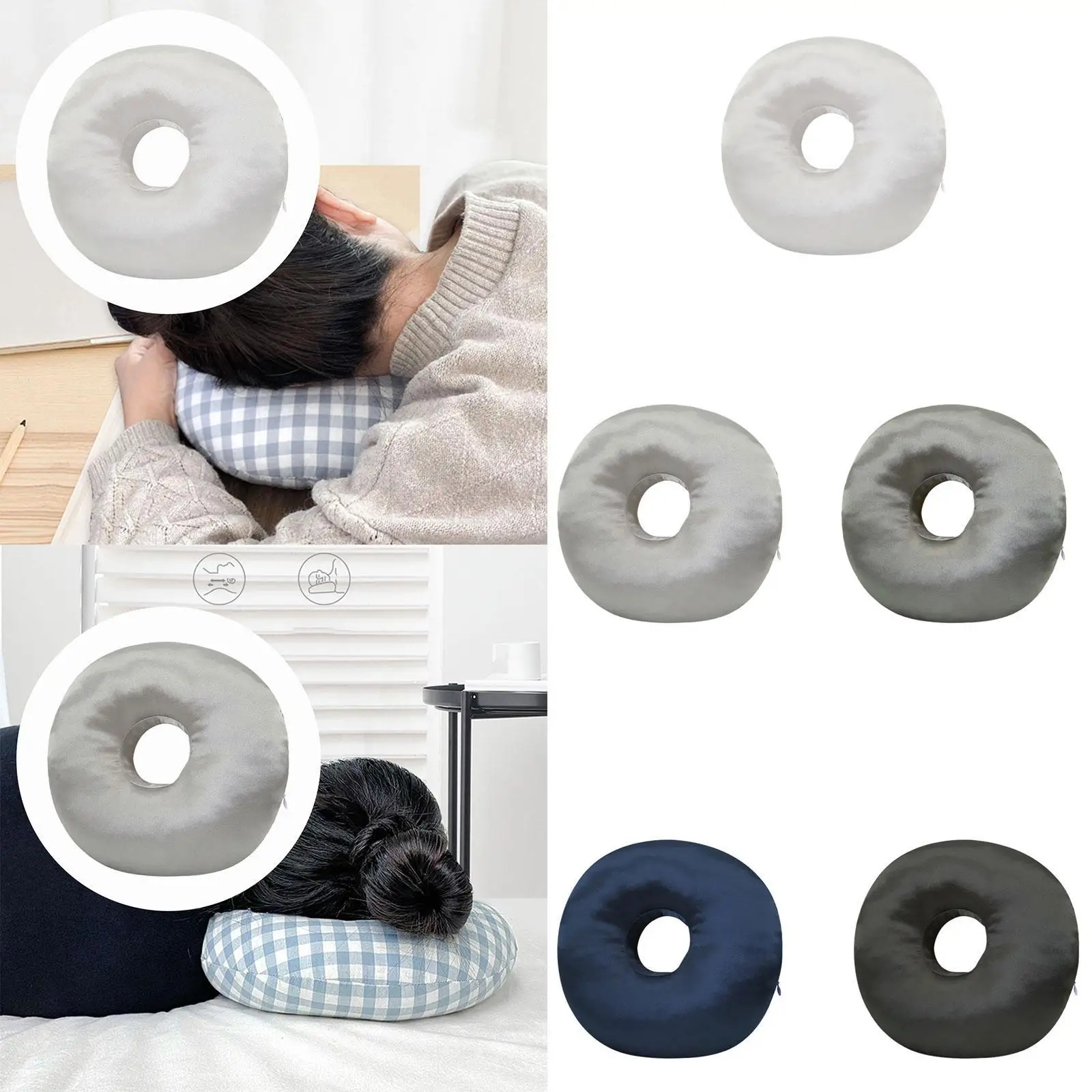 หมอนเจาะหูผ้าฝ้ายผสมล้างทําความสะอาดได้ Soft Guards Protector ด้านข้าง Sleeping Pi