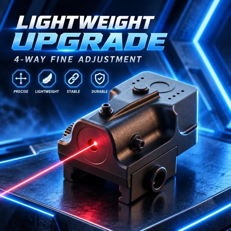 Mini Nylon Beam Indicator for Hobby Model, Portable Four-way Adjustable Accessory with Stable Lock for Universal Rail