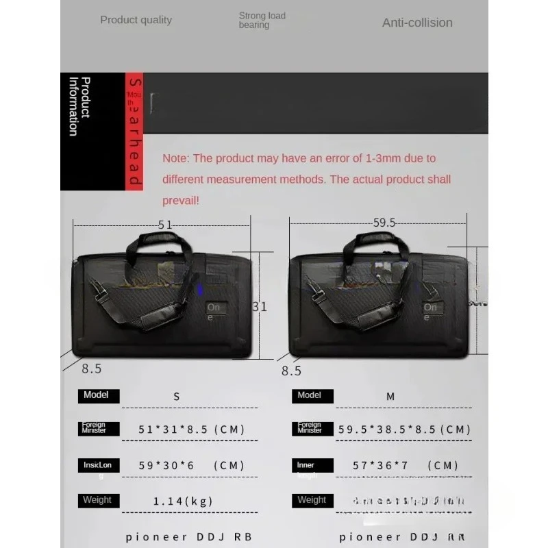 XDJ XZ RR DDJSX2 SX sx2 RX Controller DJ Hard Shell Universal Equipment Package, Single Shoulder Bag Excluding machines