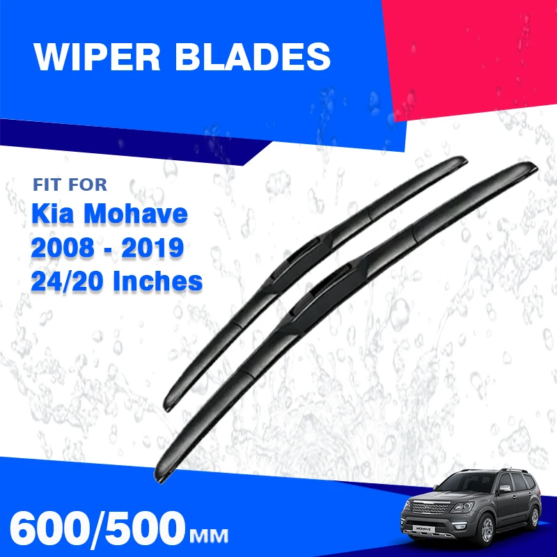 Front Wiper Blades For Kia Mohave 2008 - 2019 Kia Borrego LX EX Limited Windshield Windscreen Accessories Window Brushes Refills