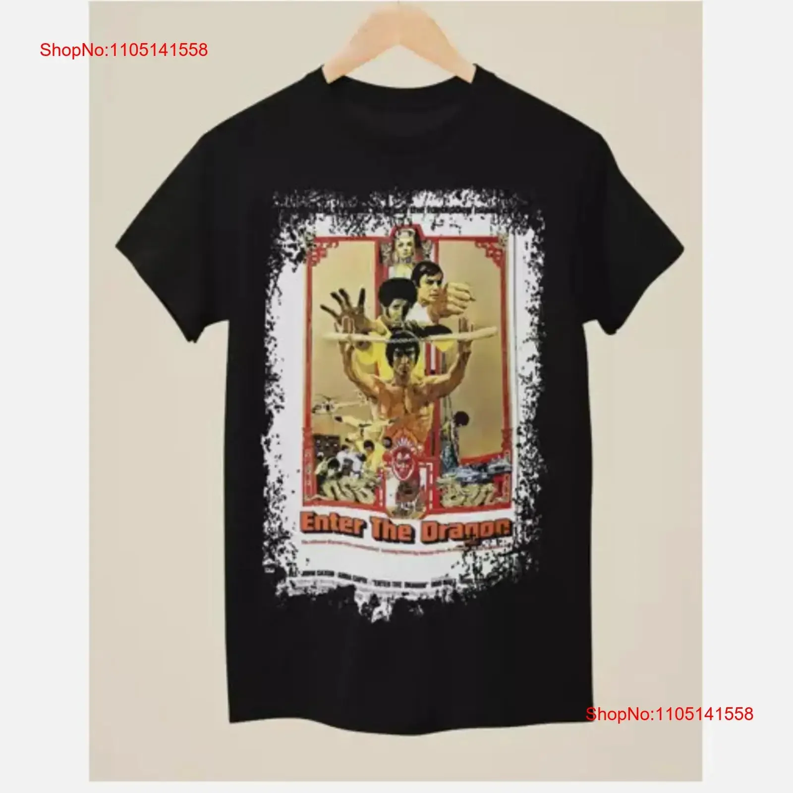 

HOT NEW Enter the Dragon Movie Poster Inspired Black T Shirt Full vintage Washed Comfortable Slightly Versatile Stylish