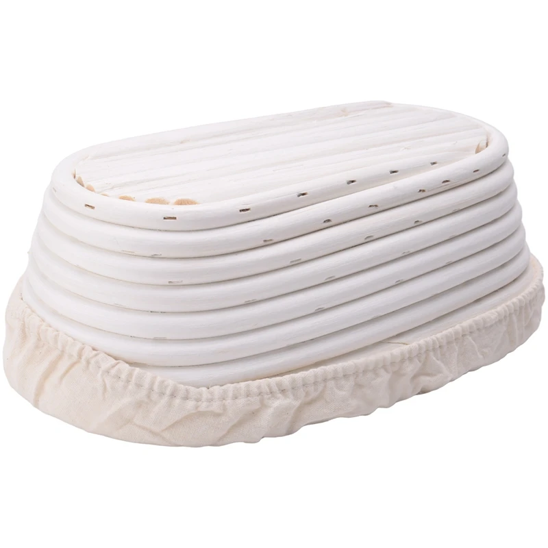 Banneton Proofing Basket Set - Artisan Sourdough Bread Bakery Basket,Dough Scraper/Cutter & Brotform Cloth Liner