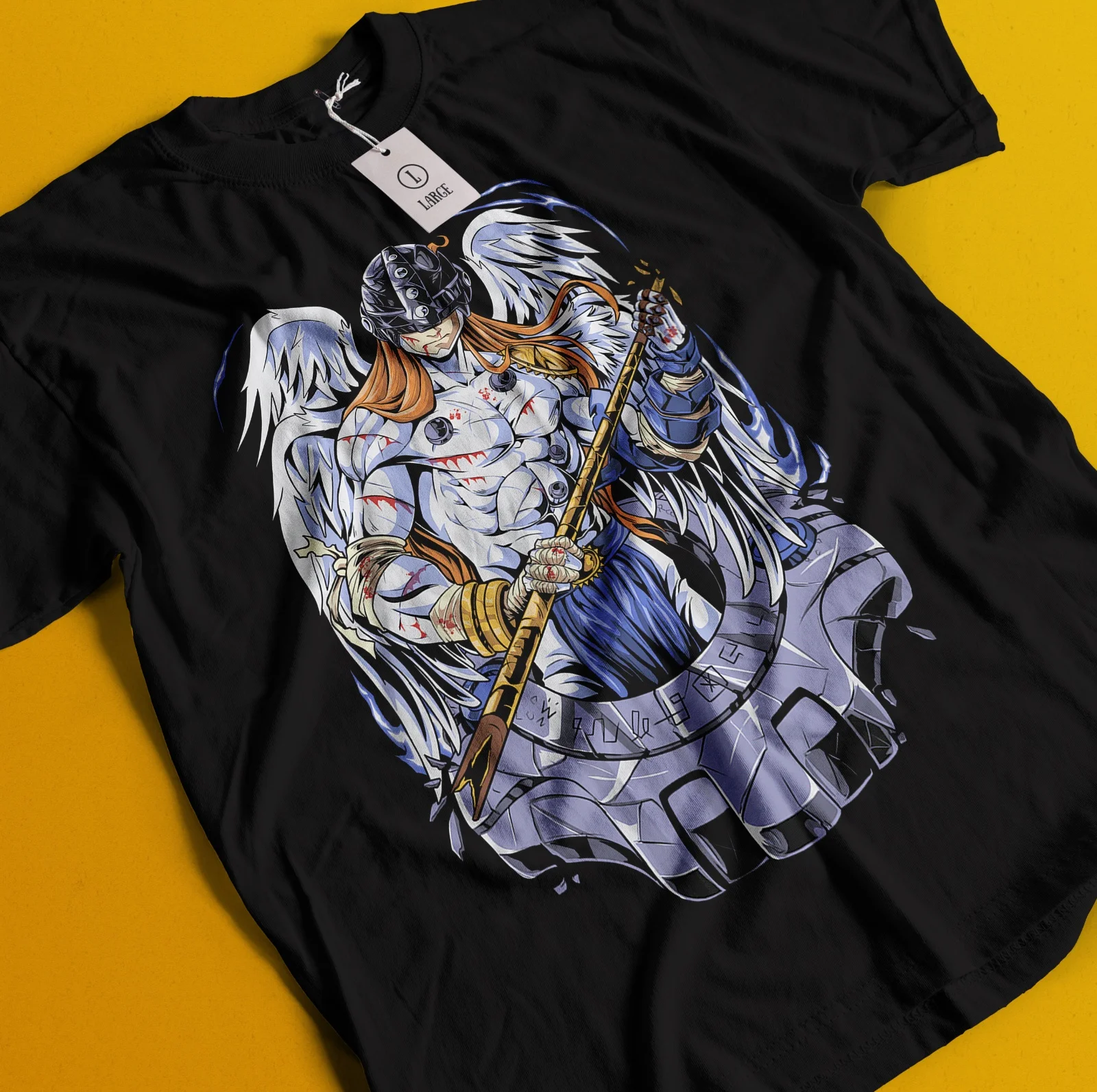 2026 Sommer Digimon Adventure Anime Angemon Bedrucktes Lockeres Kurzarm-T-Shirt aus Reiner Baumwolle für Kinder Trendiges Unisex Y2k Casual