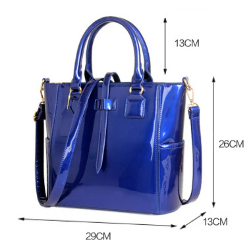 TRAVEASY 2024 Ladies Bag Three-Piece Set Mother Bag PU Fashion Women\'s Handbag Shoulder Women Bag Bright Leather Card Bags New