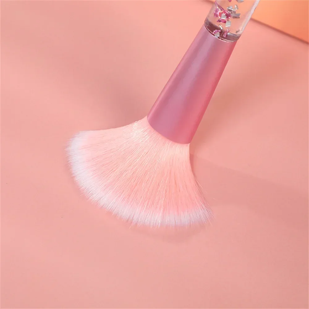 7pcs Crystal Handles Makeup Brush Set Soft Hair Glitter Make Up Brushes Loose Powder Foundation Eyeshadow Cosmetic Beauty Tools