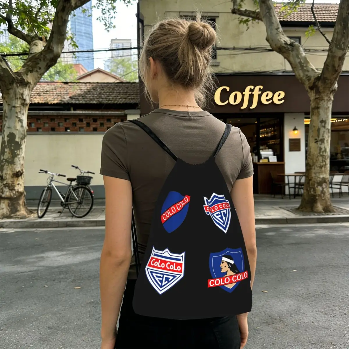 Social Y Deportivo Colo-Colo Backpacks Casual Drawstring Bags Sports Bag Book Bags for Man Woman School