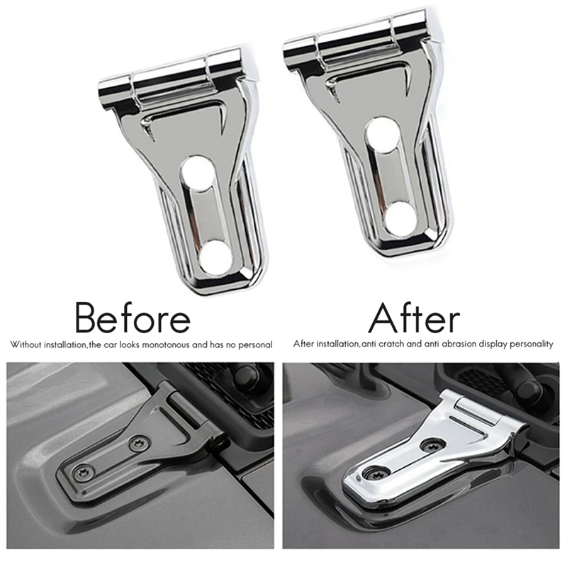 Car Engine Hood Hinge Protector Trim Cover Accessories For Jeep Wrangler JL Gladiator JT 2018-2021 Car Sticker