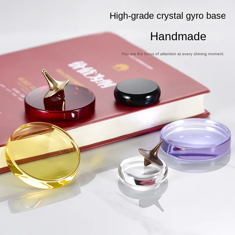 

Crystal Gyro Plate Crystal Smooth Tray Double-Sided Concave Hand Toy Gyro Display Stand K9 Base