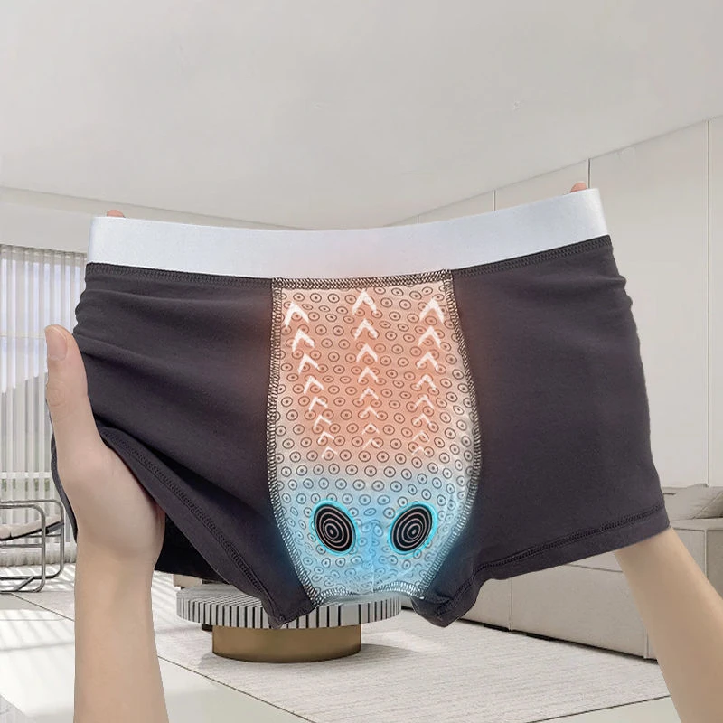 Men Health Care Magnetic Big Pouch Boxers Weak Magnet Power Prostate Massage Breathable Panties Underpants Cotton Underwear