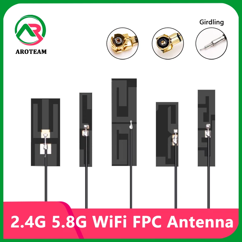 

10PCS Top Performance 2.4G 5.8G 8DBI Dual Band Omni FPC PCB Interna Antenna U.FL 1.13 Cable Built-inAntenna