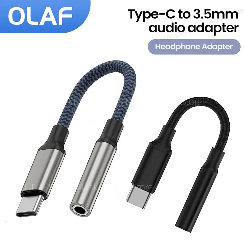 USB نوع C إلى 3.5 جاك سماعة محول USB-C 3 5 مللي متر محول كابل الصوت آيفون 15 سامسونج شاومي هواوي USB C محول