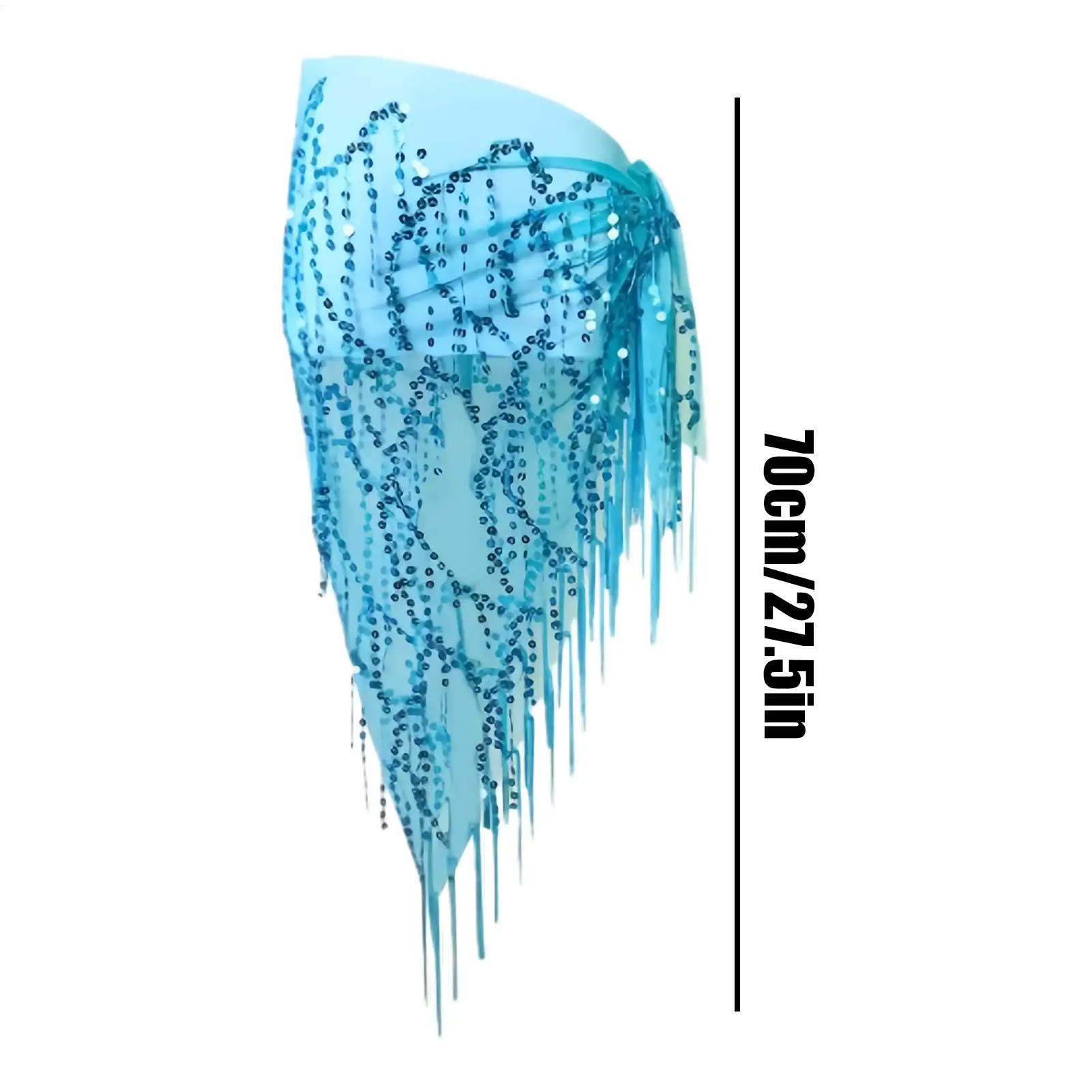 تنورة رقص شرقي للكلاب، تنورة كلب زرقاء مع سلسلة خصر وترتر، زي الورك لأداء حفلات الجرو المتوسطة وحفلات عيد الميلاد #6