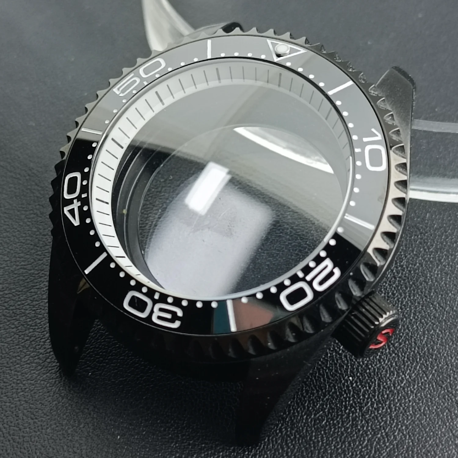 GMT SUB Steel Black Waterproof SKX007 Watch Case For NH35 NH36 Movement 42mm Case with Sapphire Crystal 28.5mm Dial Mods