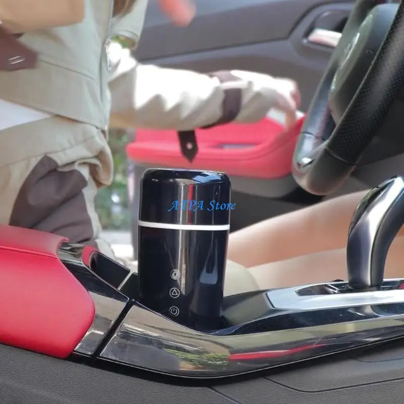 U13C Portable Electric Travel Kettle 12V/24V Car Heater with Built In Stirring Function Easy to Carry for Drink  Coffee Milk