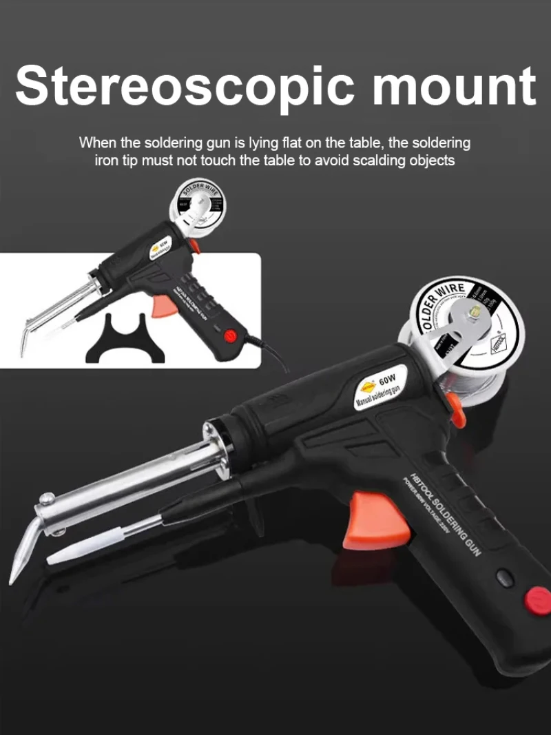 Ergonomic Semi-Automatic Welding Gun with Switch, Household Quick Fuse Soldering Pen and Torch Kit, Solder Feed Optional Set