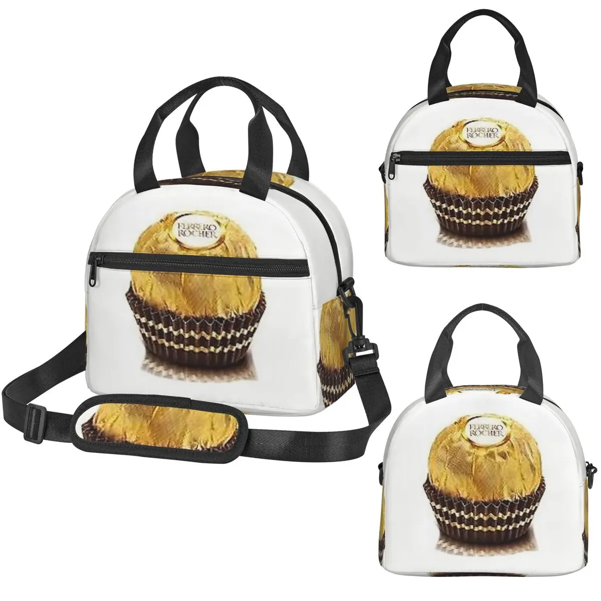Bolsa Térmica para Almuerzo Ferrero Rocher para Mujer, Lonchera Portátil para Oficina