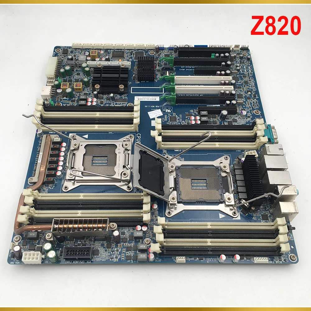 For HP Z820 Workstation Motherboard REV:1.03 618266-003 708610-001 Support V2 CPU