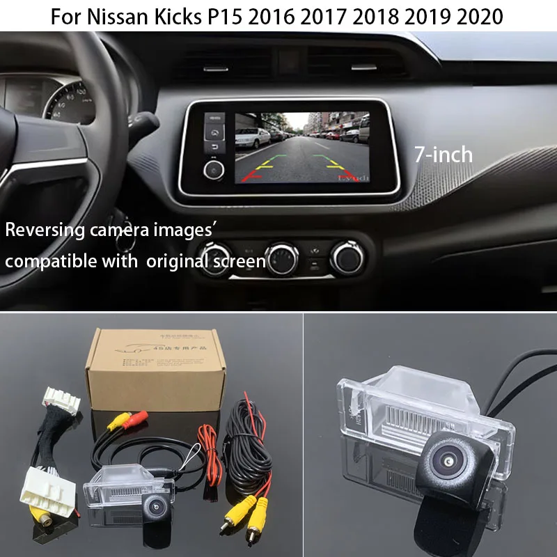 Для Nissan Kicks P15 2016 2017 2018 2019 2020 Высококачественный 7-дюймовый оригинальный заводской экран Резервная парковочная камера заднего вида HD